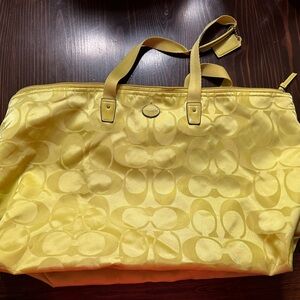 Coach Vibrant Yellow Tote Bag